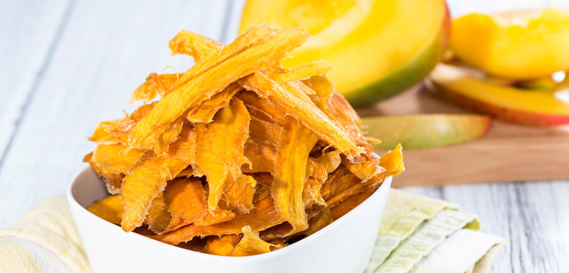 Dried mango is one of the most popular dried fruits