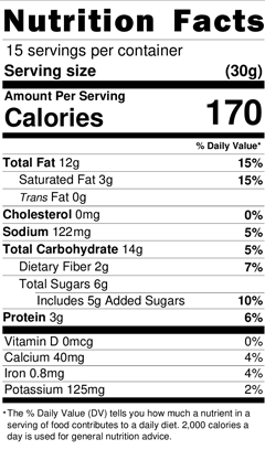 Cinnamon Churro Cronch Mix Nutrition Facts