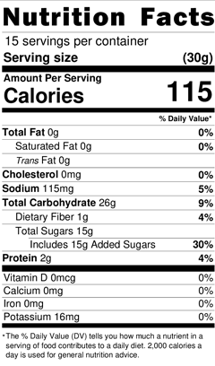 Gummy Watermelon Ring Chamoy Nutrition Facts